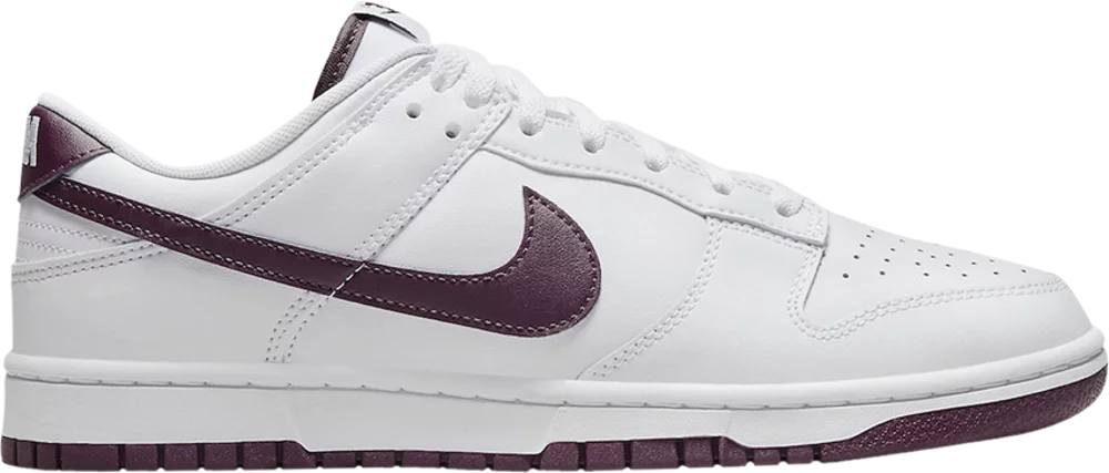 Dunk Low 'White Night Maroon'