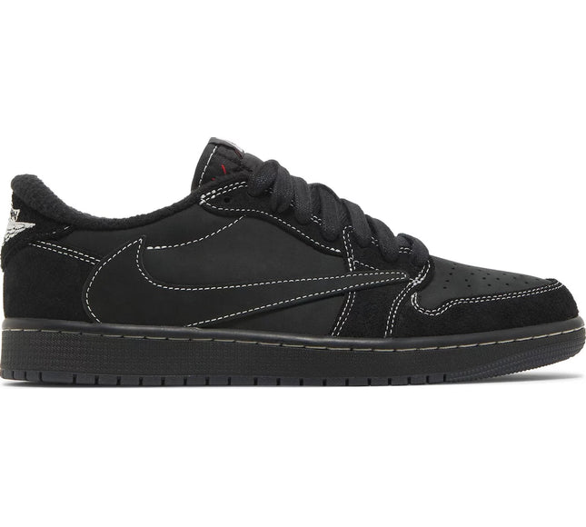 Nike Mens Travis Scott x Air Jordan 1 Low OG SP Sneakers - 'Black Phantom'