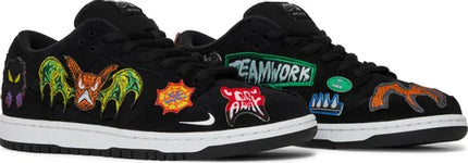 Nike Mens Neckface x Dunk Low Pro SB Sneakers - 'Black'
