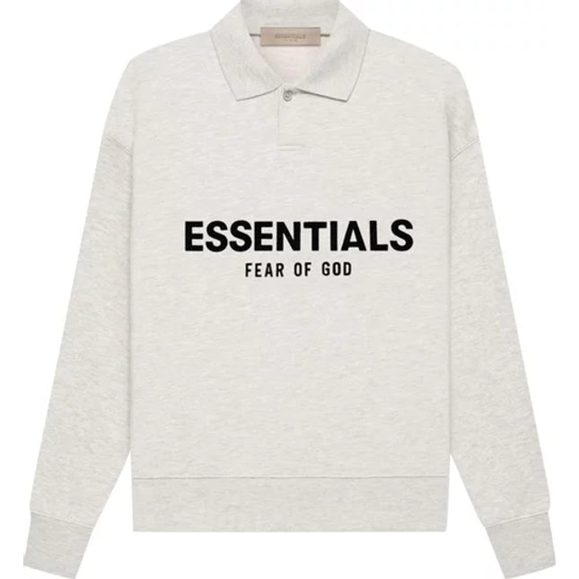 Fear of God Essentials Kids Essentials Long-Sleeve Polo 'Light Oatmeal'