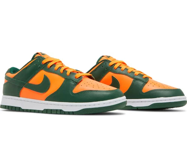 Nike Mens Dunk Low Sneakers - 'Miami Hurricanes'