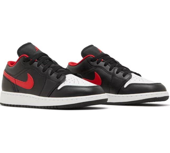 Nike Grade School Womens Air Jordan 1 Low Sneakers - 'White Toe'