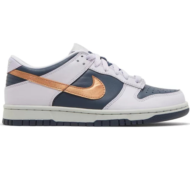 Nike Grade School Womens Dunk Low SE Sneakers - 'Copper Swoosh'