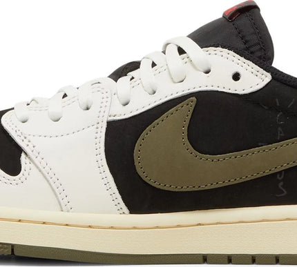 Nike Womens Travis Scott x Air Jordan 1 Retro Low OG Sneakers - 'Olive'
