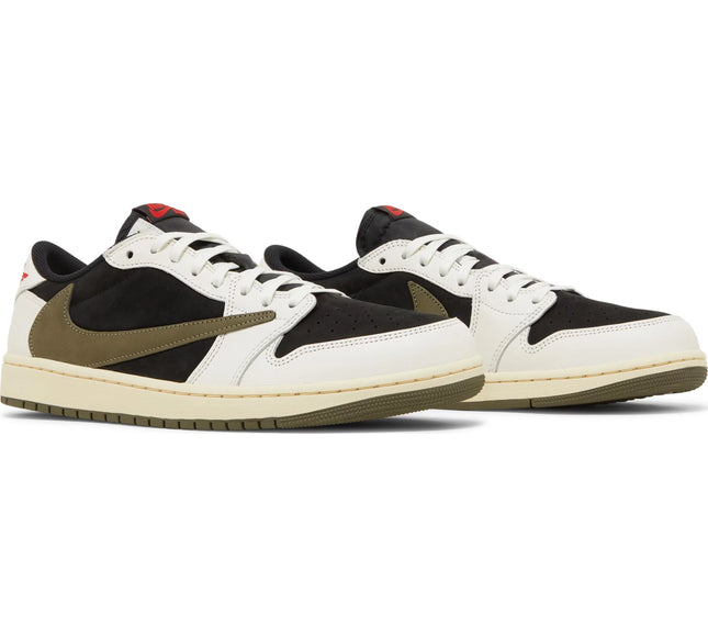 Nike Womens Travis Scott x Air Jordan 1 Retro Low OG Sneakers - 'Olive'