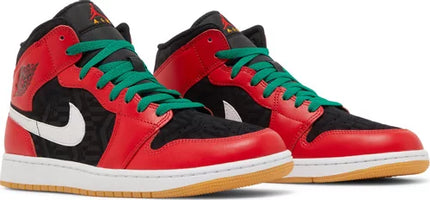 Nike Mens Air Jordan 1 Mid SE Sneakers - 'Christmas'
