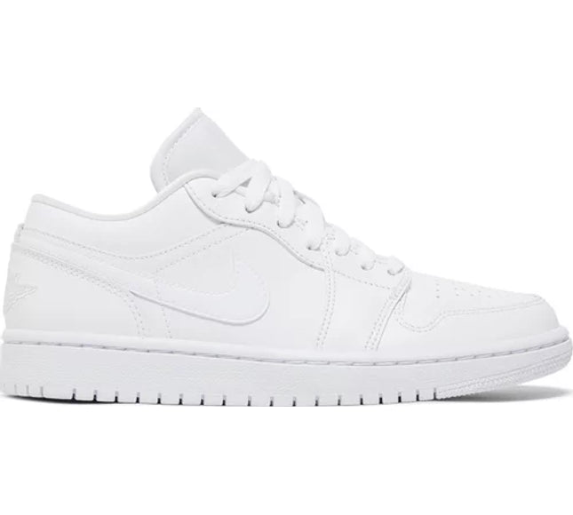 Nike Womens Air Jordan 1 Low Sneakers - 'Triple White' 2022