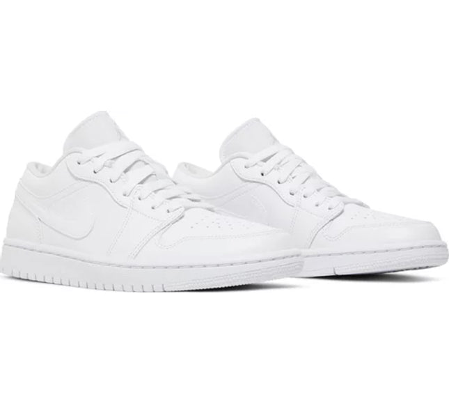 Nike Womens Air Jordan 1 Low Sneakers - 'Triple White' 2022