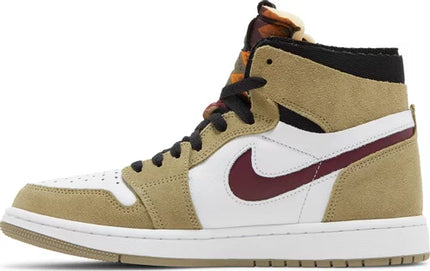 Nike Mens Air Jordan 1 High Zoom Comfort Sneakers - 'Neutral Olive Cherrywood'