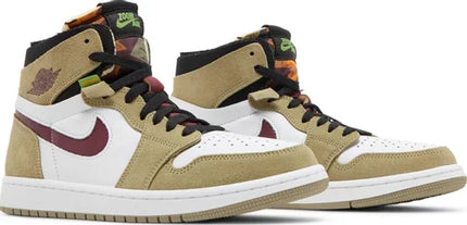 Nike Mens Air Jordan 1 High Zoom Comfort Sneakers - 'Neutral Olive Cherrywood'