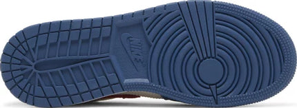 Nike Grade School Womens Air Jordan 1 Low SE Sneakers - 'Patchwork - French Blue'