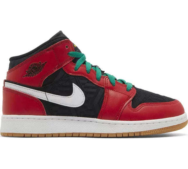 Nike Grade School Womens Air Jordan 1 Mid Sneakers - 'Christmas'
