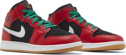 Nike Grade School Womens Air Jordan 1 Mid Sneakers - 'Christmas'