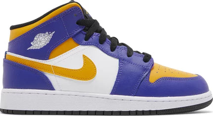Nike Grade School Womens Air Jordan 1 Mid Sneakers - 'Lakers' 2022