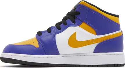 Nike Grade School Womens Air Jordan 1 Mid Sneakers - 'Lakers' 2022