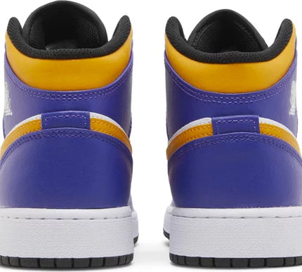 Nike Grade School Womens Air Jordan 1 Mid Sneakers - 'Lakers' 2022