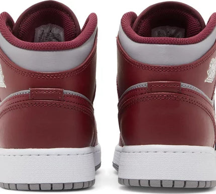 Nike Grade School Womens Air Jordan 1 Mid Sneakers - 'Cherrywood Red'
