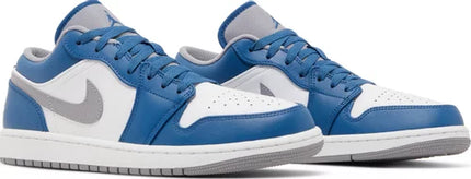 Nike Mens Air Jordan 1 Low Sneakers - 'True Blue Cement'