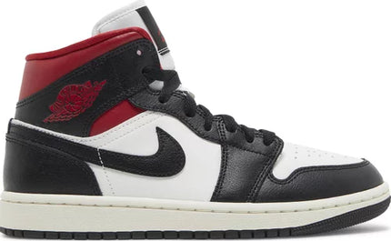 Wmns Air Jordan 1 Mid 'Black Sail Gym Red'