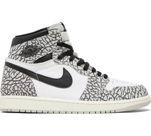 Nike Mens Air Jordan 1 Retro High OG Sneakers - 'White Cement'