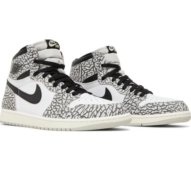 Nike Mens Air Jordan 1 Retro High OG Sneakers - 'White Cement'