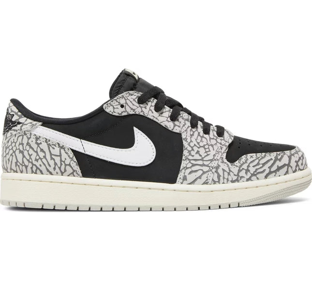 Nike Womens Air Jordan 1 Retro Low OG Sneakers - 'Black Cement'