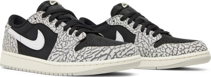 Nike Mens Air Jordan 1 Retro Low OG Sneakers - 'Black Cement'