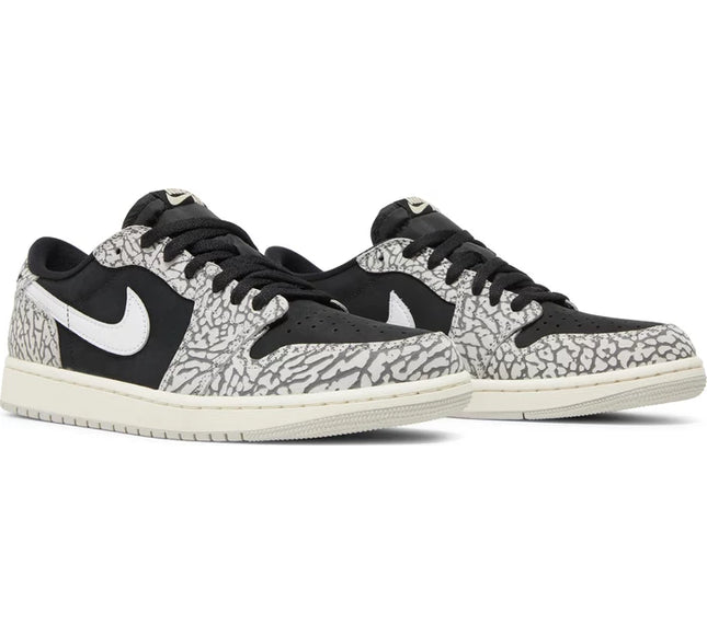 Nike Womens Air Jordan 1 Retro Low OG Sneakers - 'Black Cement'