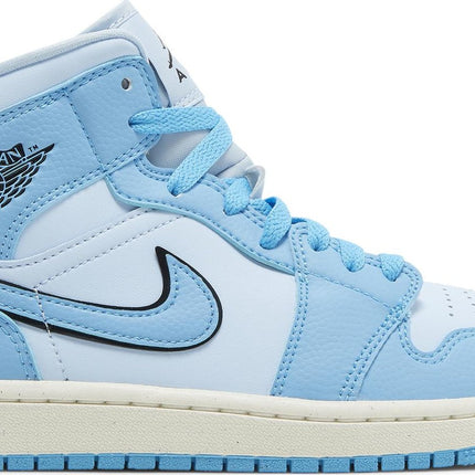 Nike Womens Air Jordan 1 Mid SE Sneakers - 'Ice Blue'
