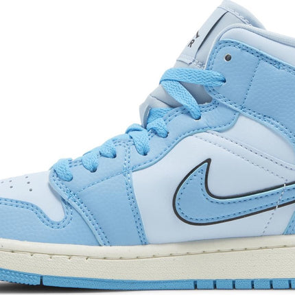 Nike Womens Air Jordan 1 Mid SE Sneakers - 'Ice Blue'