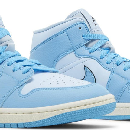 Nike Womens Air Jordan 1 Mid SE Sneakers - 'Ice Blue'