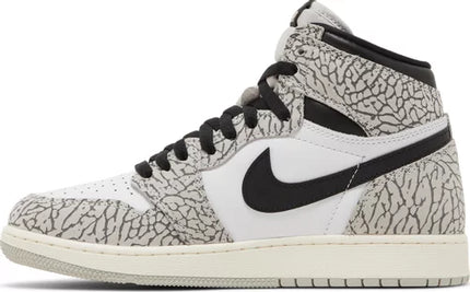 Nike Grade School Womens Air Jordan 1 Retro High OG Sneakers - 'White Cement'