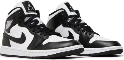 Womens Air Jordan 1 Mid Sneakers - 'Panda'