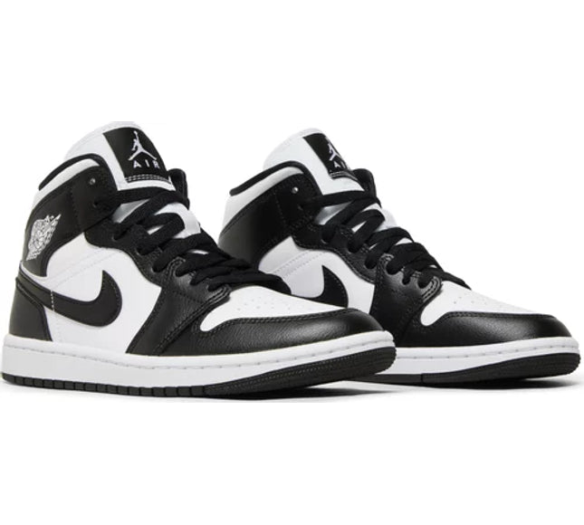 Womens Air Jordan 1 Mid Sneakers - 'Panda'