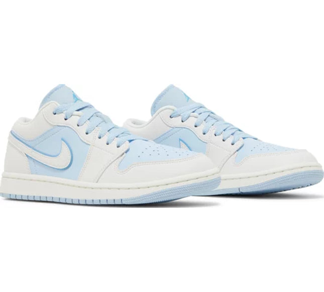Nike Womens Air Jordan 1 Low SE Sneakers - 'Reverse Ice Blue'