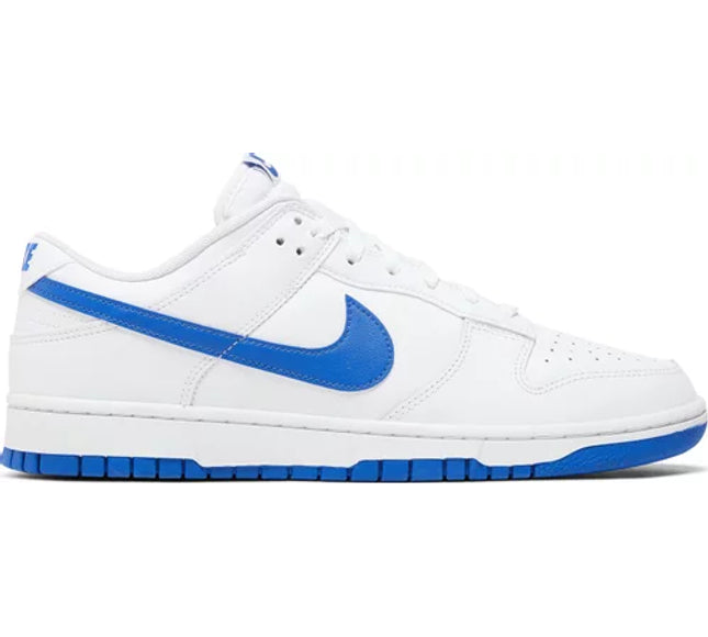 Nike Mens Dunk Low Sneakers - 'White Hyper Royal'