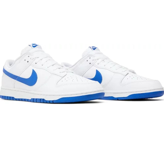 Nike Mens Dunk Low Sneakers - 'White Hyper Royal'