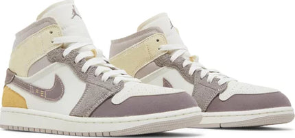 Nike Mens Air Jordan 1 Mid SE Craft Sneakers - 'Inside Out - Taupe Haze'
