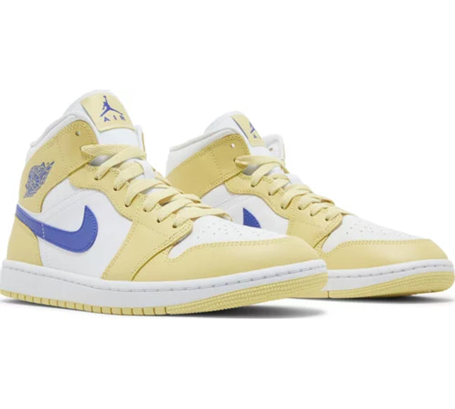 Nike Womens Air Jordan 1 Mid Sneakers - 'Lemon Wash'