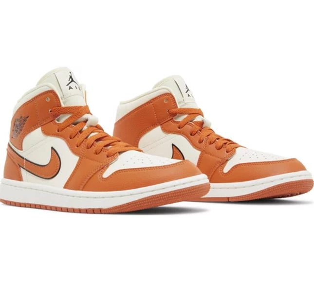 Nike Womens Air Jordan 1 Mid SE Sneakers - 'Sport Spice'