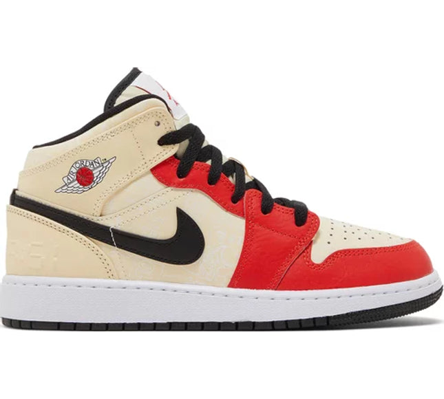 Nike Grade School Womens Air Jordan 1 Mid SS Sneakers - 'Dunk Contest'