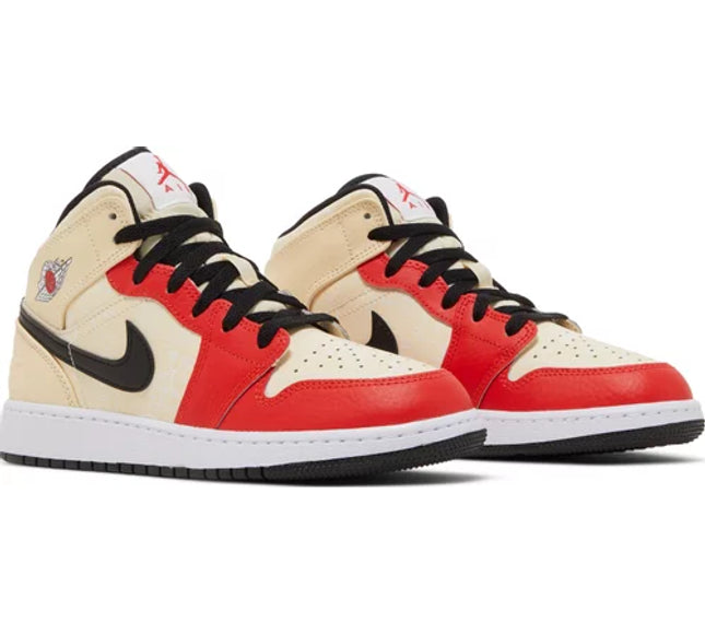Nike Grade School Womens Air Jordan 1 Mid SS Sneakers - 'Dunk Contest'