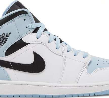 Nike Mens Air Jordan 1 Mid SE Sneakers - 'White Ice Blue'
