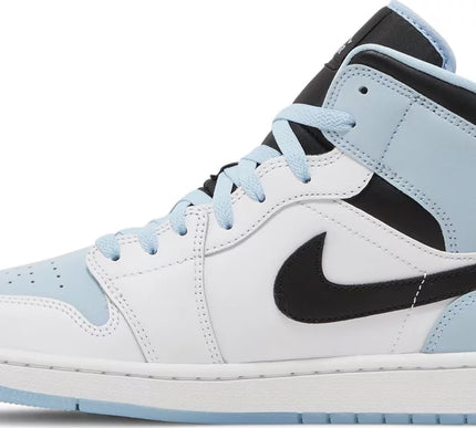Nike Mens Air Jordan 1 Mid SE Sneakers - 'White Ice Blue'