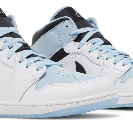 Nike Mens Air Jordan 1 Mid SE Sneakers - 'White Ice Blue'