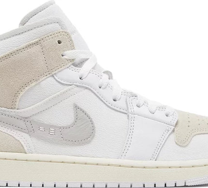 Nike Mens Air Jordan 1 Mid SE Craft Sneakers - 'Inside Out - White Sail'