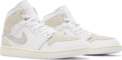 Nike Mens Air Jordan 1 Mid SE Craft Sneakers - 'Inside Out - White Sail'