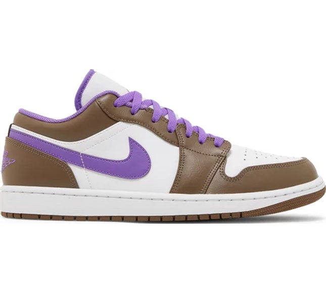 Nike Mens Air Jordan 1 Low Sneakers - 'Purple Mocha'