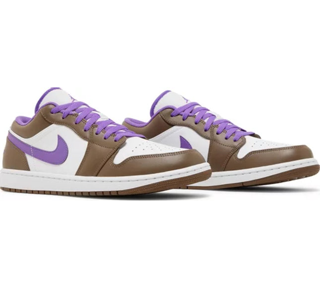 Nike Mens Air Jordan 1 Low Sneakers - 'Purple Mocha'