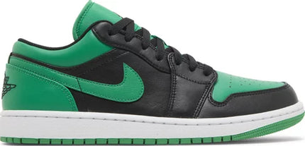 Nike Mens Air Jordan 1 Low Sneakers - 'Black Lucky Green'